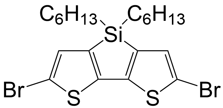 2,6-dibromo-4,4-dihexyl-4H-silolo[3,2-b:4,5-b’]dithiophene/188690-66-6